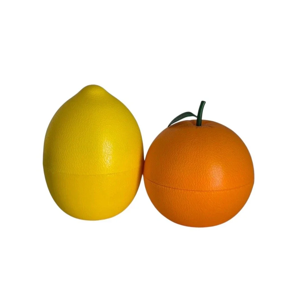Lemon And Orange Plastic Hand Cream ,Lot Of 2